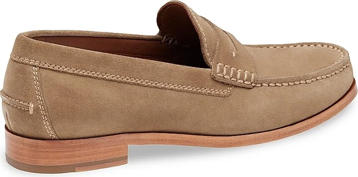 Men's Baldwin Suede Penny Loafers - Taupe English - Size 8.5 - Image 3