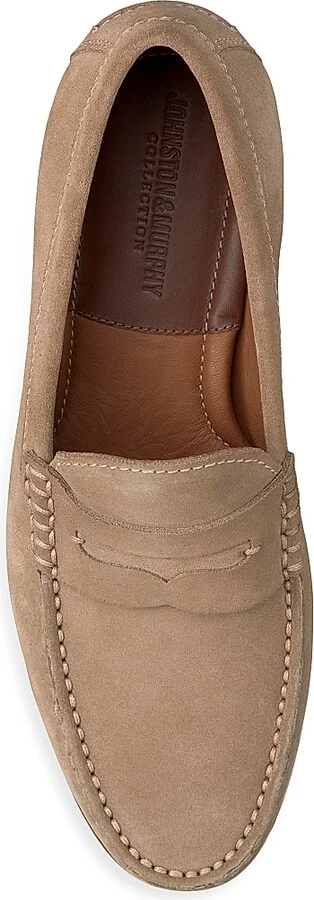 Men's Baldwin Suede Penny Loafers - Taupe English - Size 8.5 - Image 4