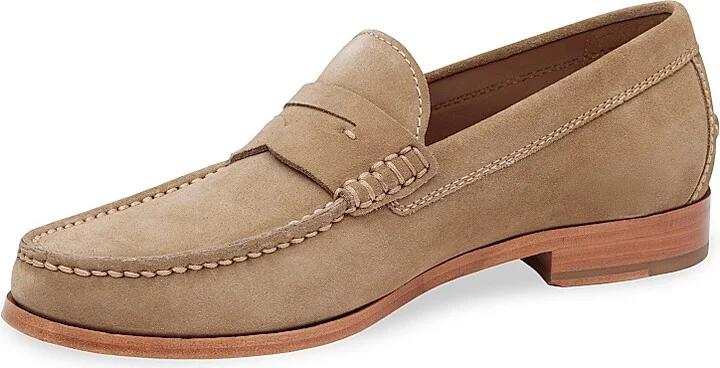 Men's Baldwin Suede Penny Loafers - Taupe English - Size 8.5 - Image 7