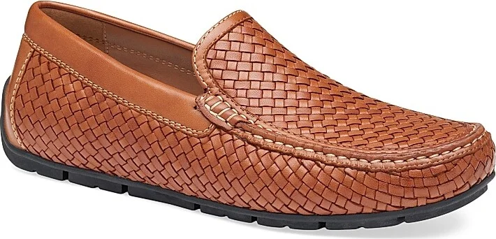 Men's Baldwin Woven Leather Driving Loafers - Tan - Size 8 - Image 2