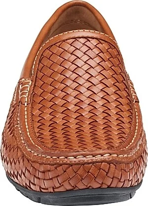 Men's Baldwin Woven Leather Driving Loafers - Tan - Size 8 - Image 3
