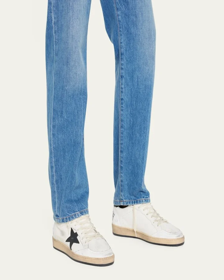 Men's Ball Star Distressed Leather Low-Top Sneakers - Image 8