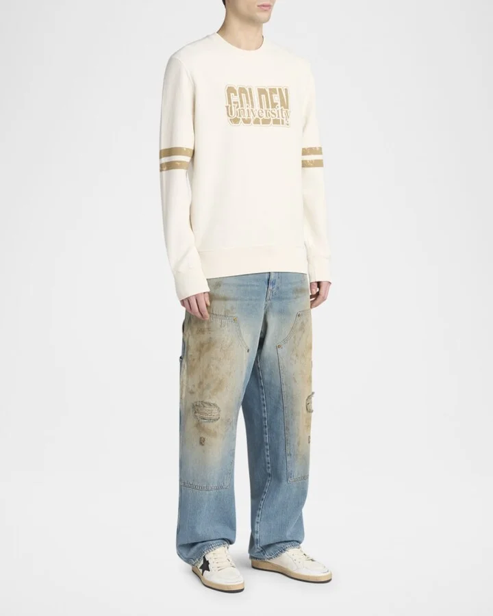 Men's Ball Star Distressed Leather Low-Top Sneakers - Image 9
