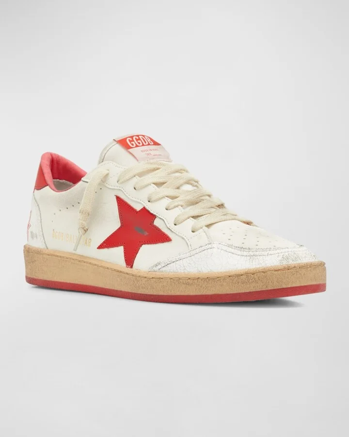 Men's Ball Star Distressed Low-Top Sneakers - Image 2