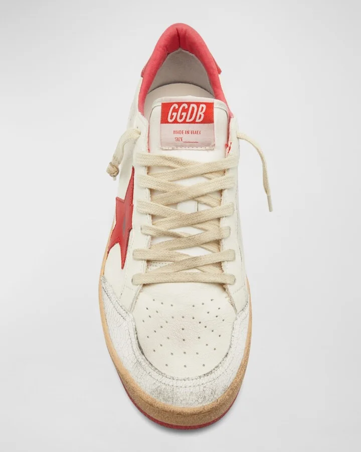 Men's Ball Star Distressed Low-Top Sneakers - Image 4