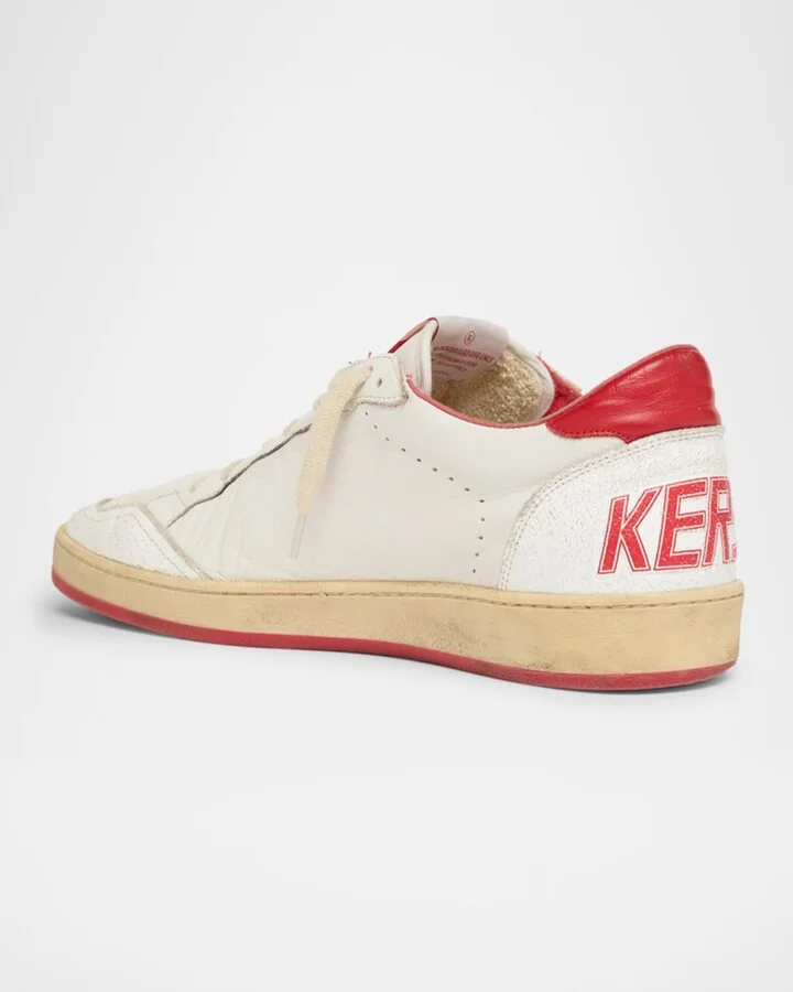 Men's Ball Star Distressed Low-Top Sneakers - Image 9