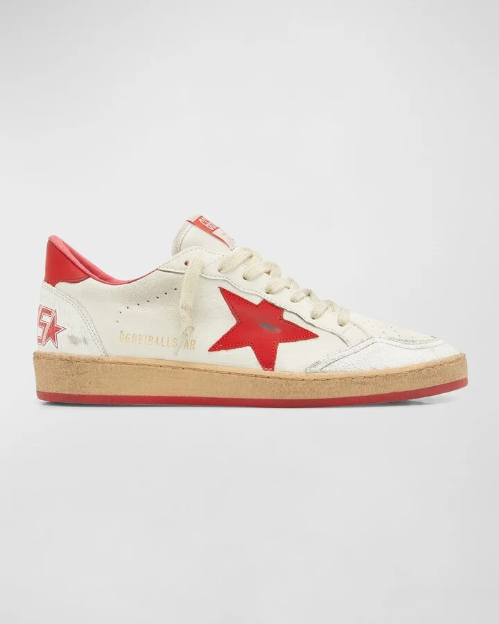 Men's Ball Star Distressed Low-Top Sneakers