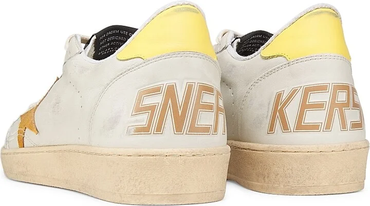 Men's Ball Star Leather & Suede Sneakers - White Cathay Spice Mimosa - Size 6 - Image 3