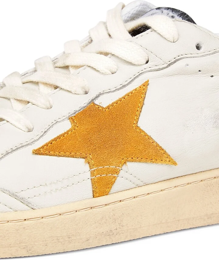 Men's Ball Star Leather & Suede Sneakers - White Cathay Spice Mimosa - Size 6 - Image 6