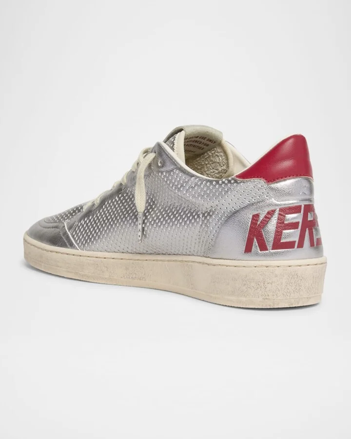 Men's Ball Star Metallic Low-Top Sneakers - Image 5