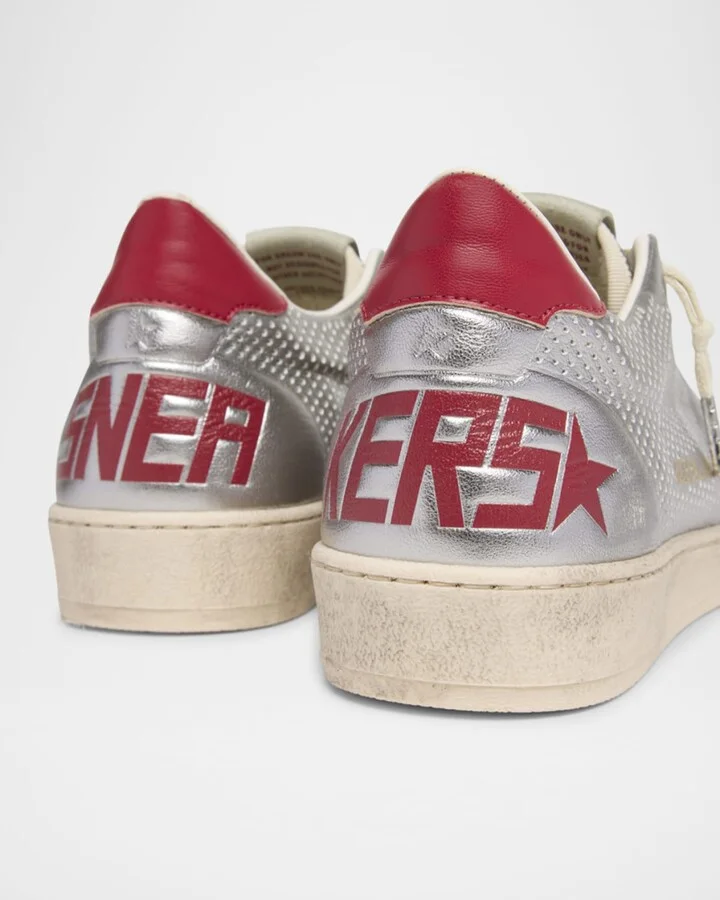 Men's Ball Star Metallic Low-Top Sneakers - Image 9