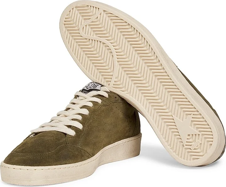 Men's Ball Star Suede & Leather Sneakers - Olive Night Silver - Size 7 - Image 6