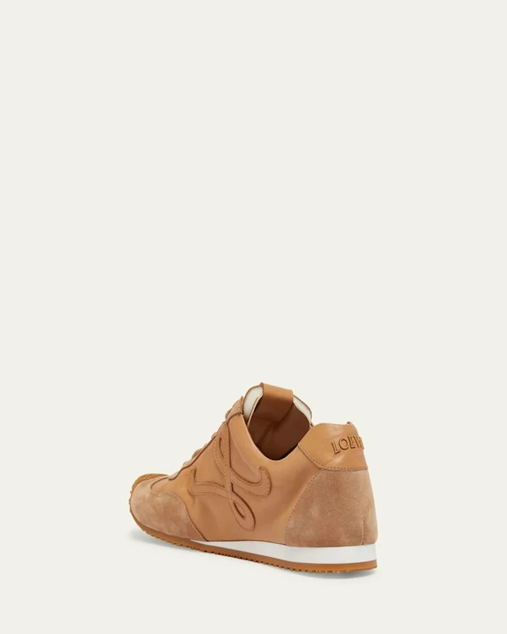 Men's Ballet Runner 2.0 Leather and Suede Low-Top Sneakers - Image 3