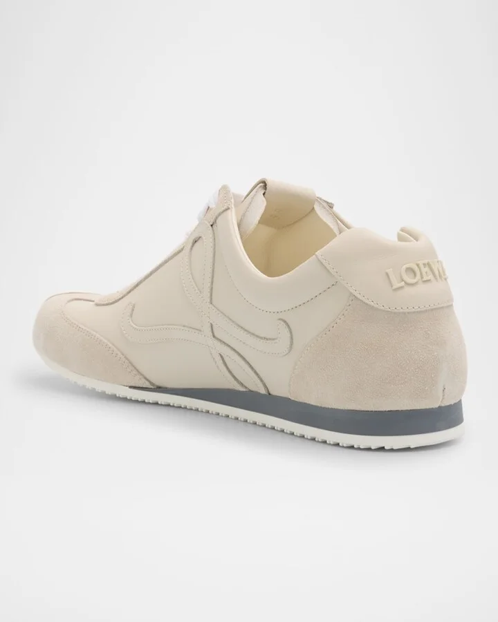 Men's Ballet Runner 2.0 Leather and Suede Low-Top Sneakers - Image 2