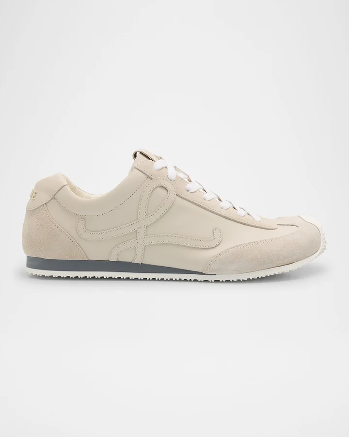 Men's Ballet Runner 2.0 Leather and Suede Low-Top Sneakers