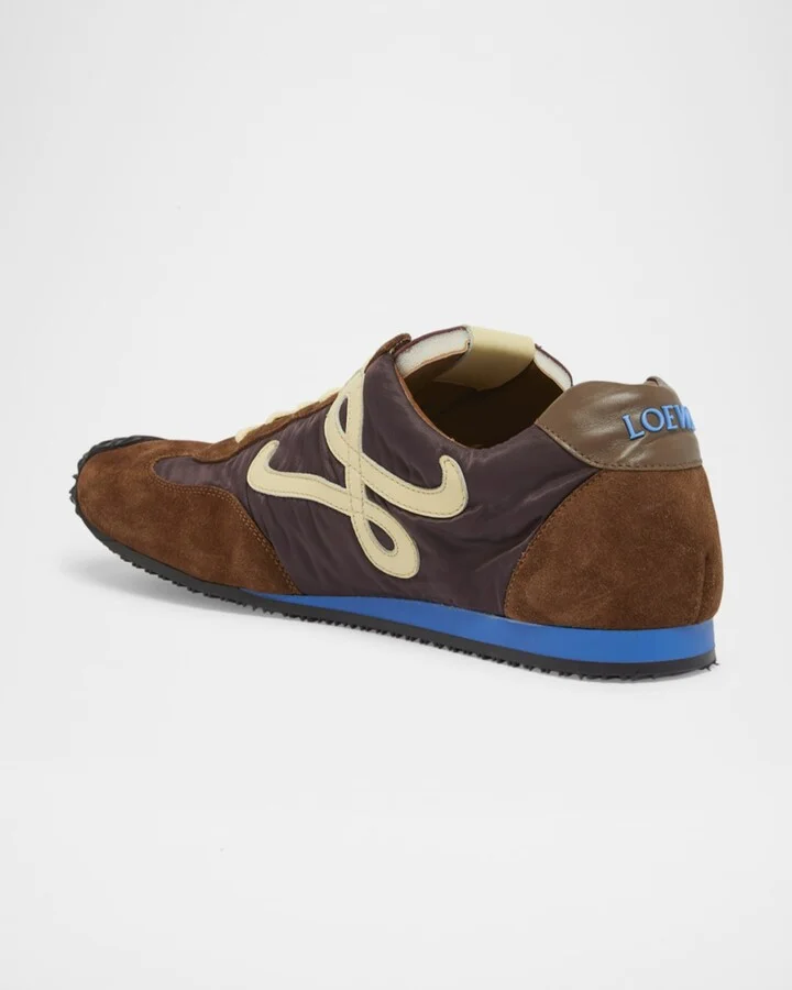 Men's Ballet Runner 2.0 Nylon and Calfskin Low-Top Sneakers - Image 5