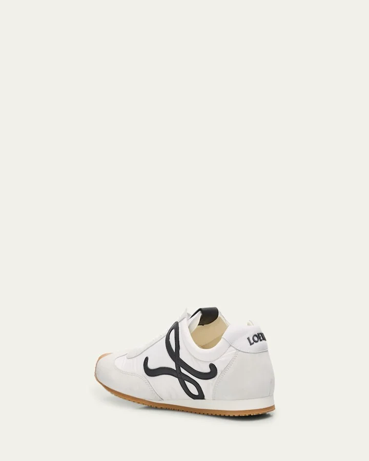 Men's Ballet Runner 2.0 Nylon and Calfskin Low-Top Sneakers - Image 4