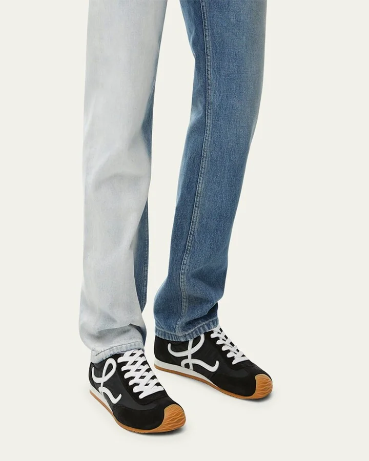Men's Ballet Runner 2.0 Nylon and Calfskin Low-Top Sneakers - Image 5