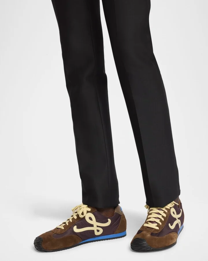 Men's Ballet Runner 2.0 Nylon and Calfskin Low-Top Sneakers - Image 3