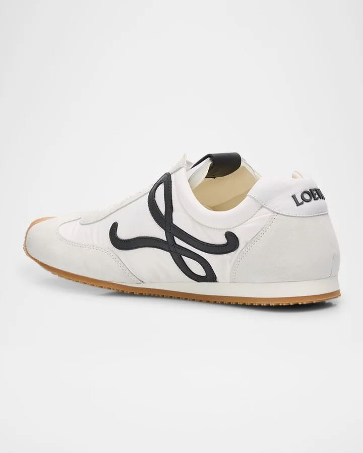 Men's Ballet Runner 2.0 Nylon and Calfskin Low-Top Sneakers - Image 6