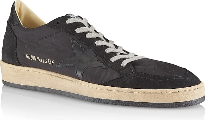 Men's Ballstar Leather Low-Top Sneakers - Black - Size 7 - Image 2