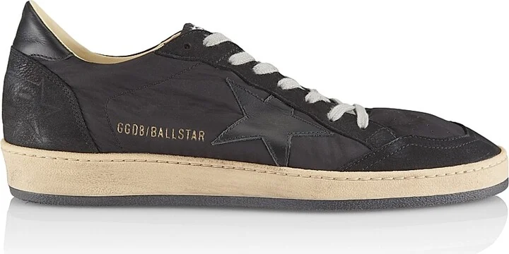 Men's Ballstar Leather Low-Top Sneakers - Black - Size 7