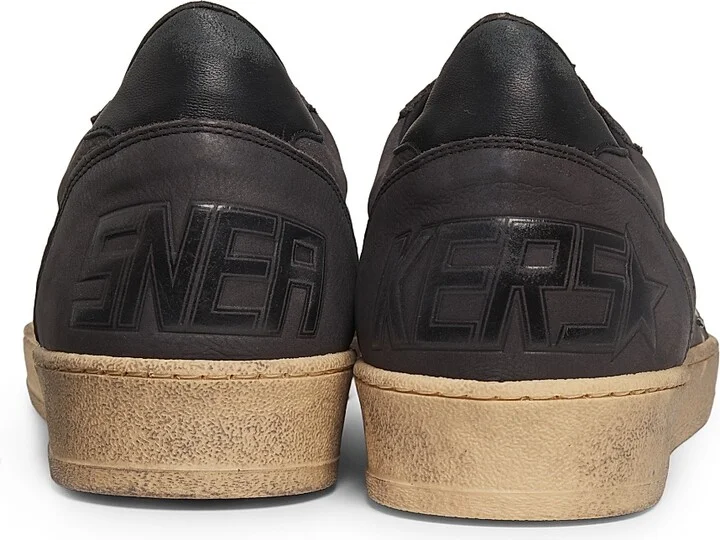 Men's Ballstar Leather Low-Top Sneakers - Dark Grey Sand - Size 8 - Image 5