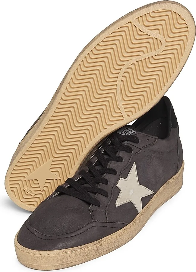 Men's Ballstar Leather Low-Top Sneakers - Dark Grey Sand - Size 8 - Image 6