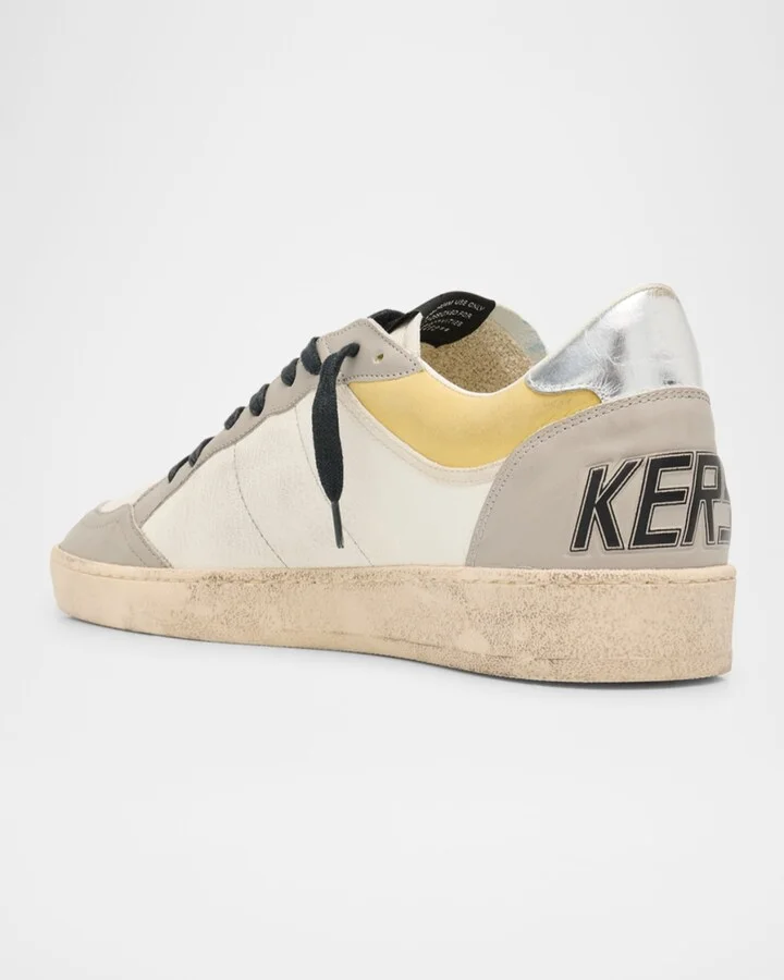 Men's Ballstar Metallic Leather Low-Top Sneakers, Exclusive - Image 2