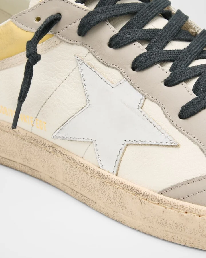 Men's Ballstar Metallic Leather Low-Top Sneakers, Exclusive - Image 4