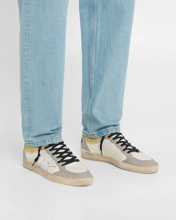Men's Ballstar Metallic Leather Low-Top Sneakers, Exclusive - Image 5