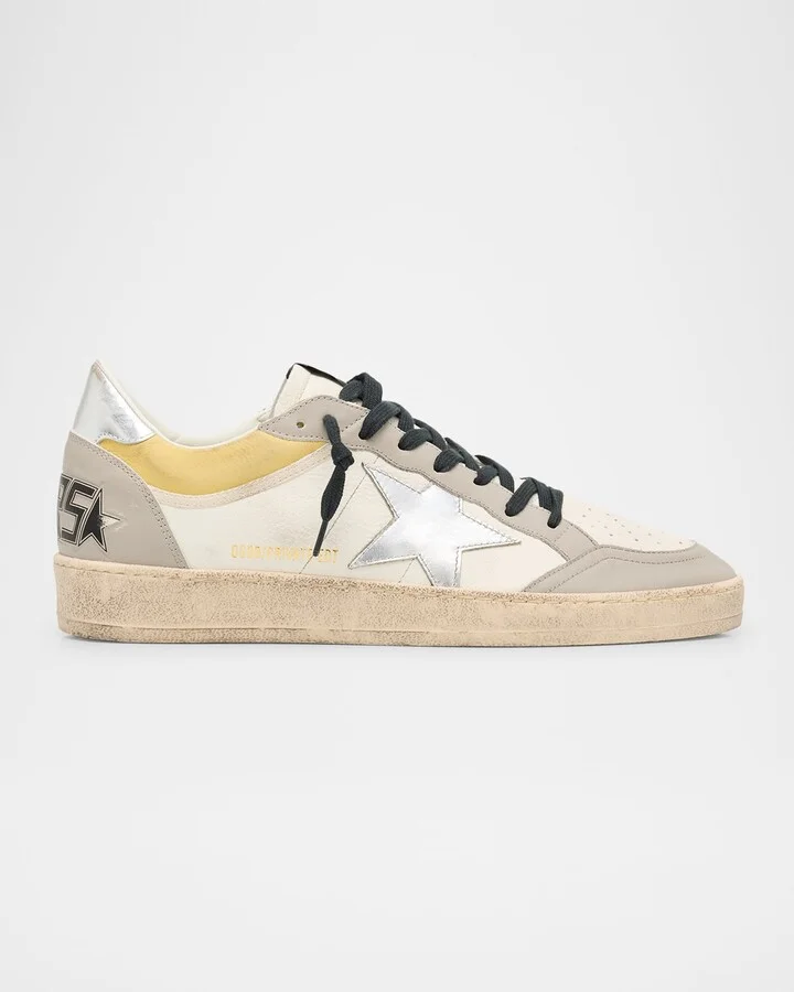 Men's Ballstar Metallic Leather Low-Top Sneakers, Exclusive