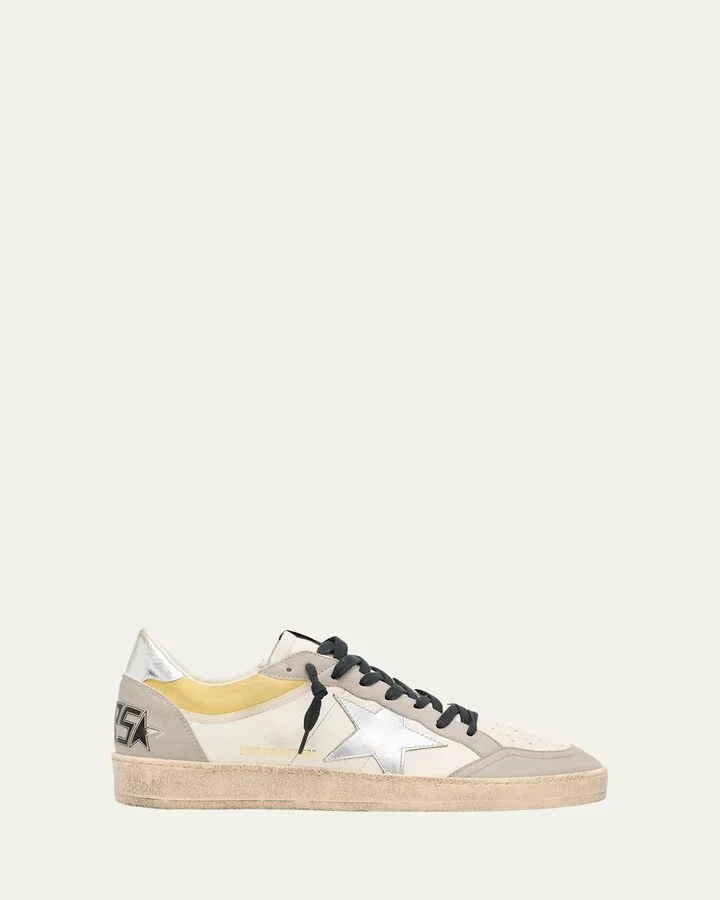 Men's Ballstar Metallic Leather Low-Top Sneakers, Exclusive