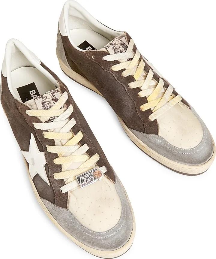 Men's Ballstar Spur Star Leather Sneakers - Dark Brown Multi - Size 8 - Image 4