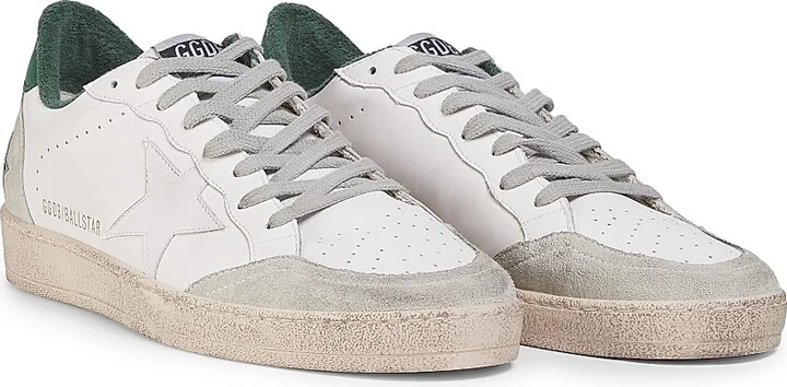 Men's Ballstar Textile & Leather Low-Top Sneakers - White Ice Green - Size 9 - Image 2