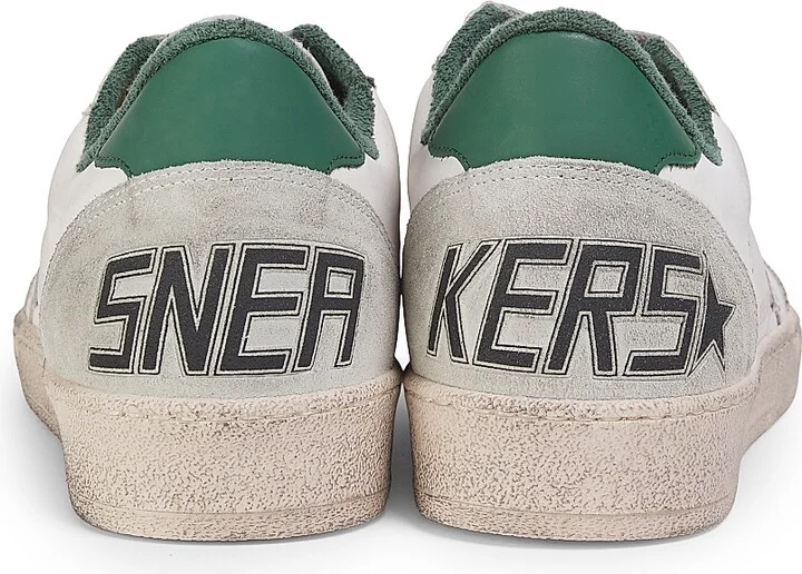 Men's Ballstar Textile & Leather Low-Top Sneakers - White Ice Green - Size 9 - Image 3