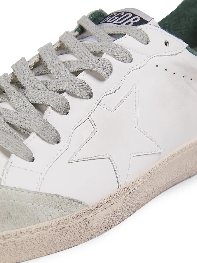 Men's Ballstar Textile & Leather Low-Top Sneakers - White Ice Green - Size 9 - Image 5