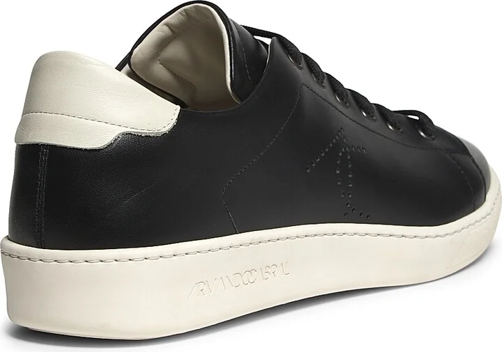Men's Bamako Logo Leather Low-Top Sneakers - Noir - Size 7 - Image 3