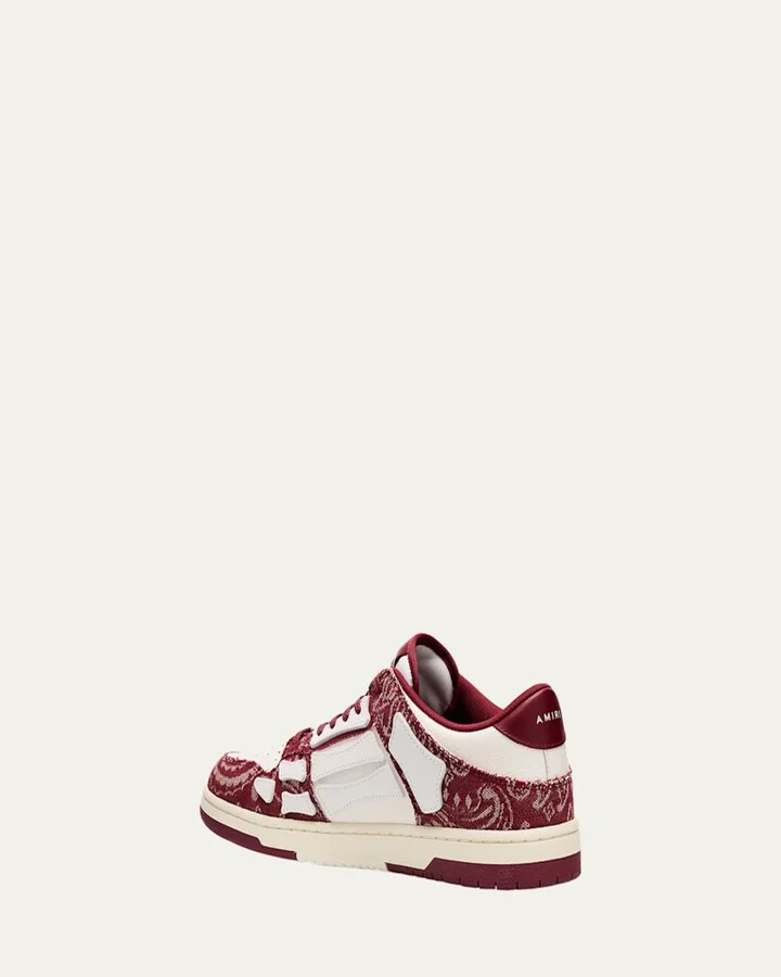 Men's Bandana Jacquard Skel Low-Top Sneakers - Image 4