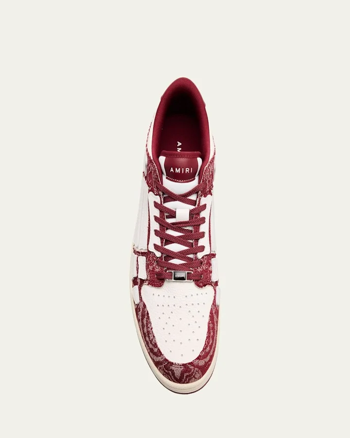 Men's Bandana Jacquard Skel Low-Top Sneakers - Image 5