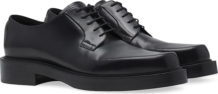 Men's Banjo Leather Richelieu Shoes - Black - Size 6 - Image 2