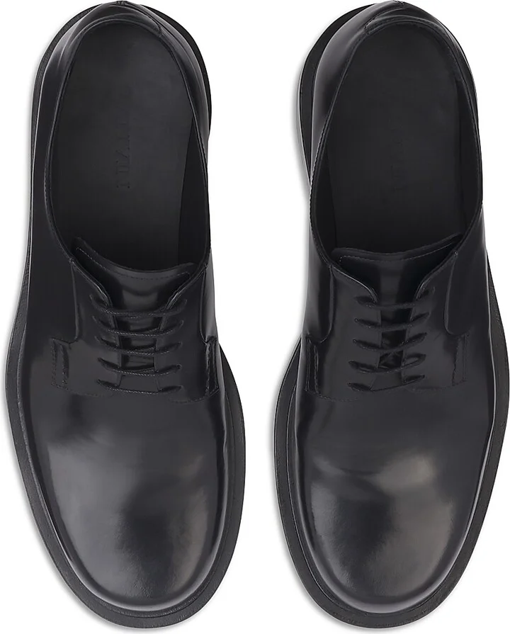 Men's Banjo Leather Richelieu Shoes - Black - Size 6 - Image 3