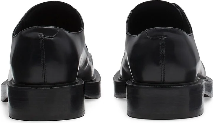 Men's Banjo Leather Richelieu Shoes - Black - Size 6 - Image 4