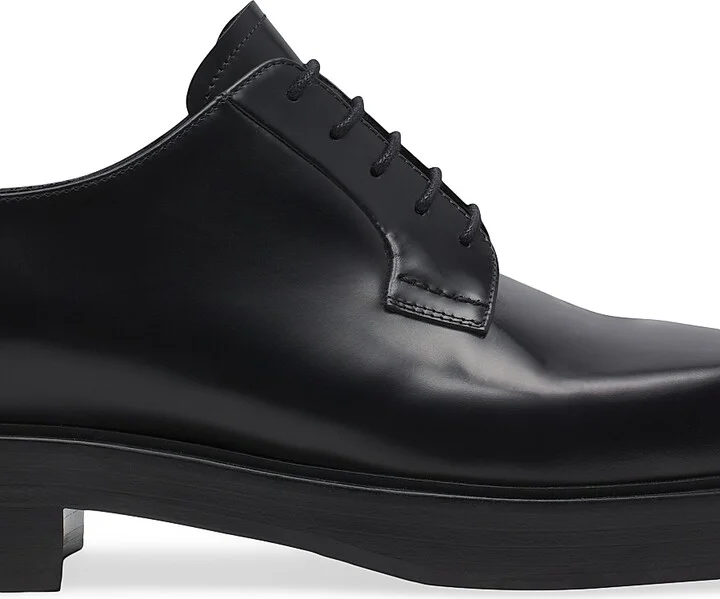 Men's Banjo Leather Richelieu Shoes - Black - Size 6 - Image 5