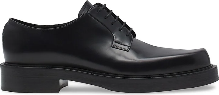 Men's Banjo Leather Richelieu Shoes - Black - Size 6