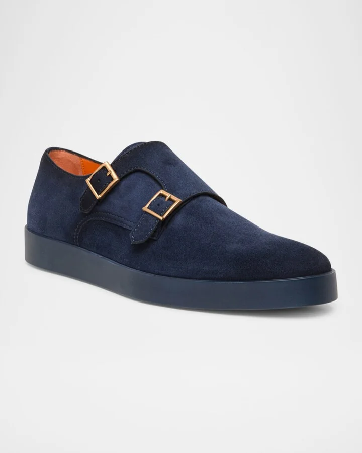 Men's Bankable Suede Double-Monk Strap Sneakers - Image 2