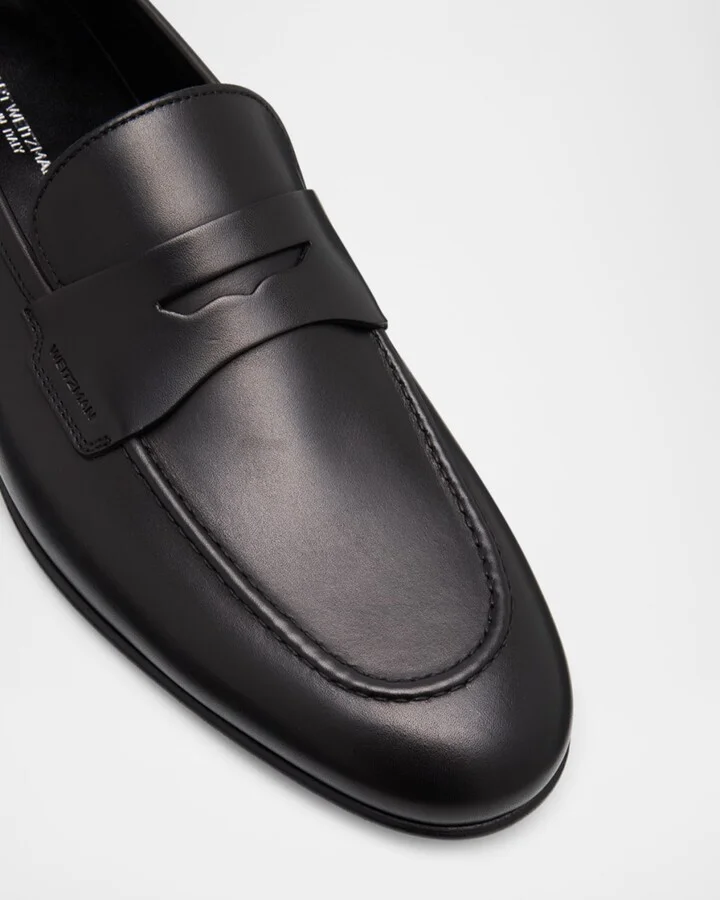 Men's Banks Leather Penny Loafers - Image 2