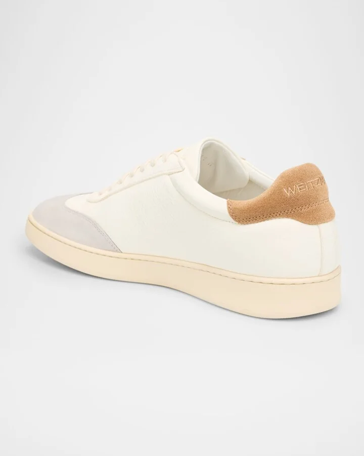 Men's Banner Leather T-Toe Low-Top Sneakers - Image 8