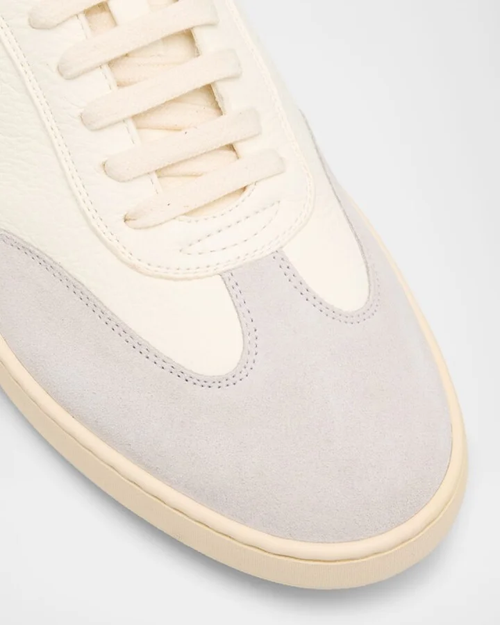 Men's Banner Leather T-Toe Low-Top Sneakers - Image 9