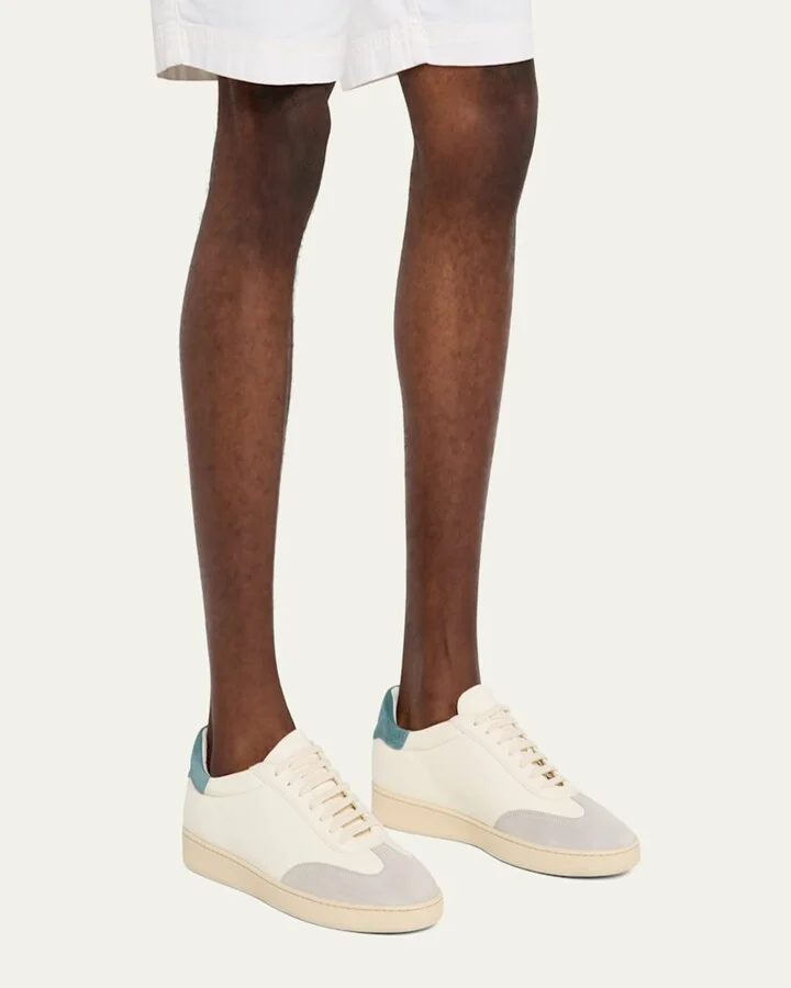 Men's Banner Leather T-Toe Low-Top Sneakers - Image 6